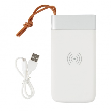Logo trade corporate gifts image of: Aria 8.000 mAh 5W wireless charging powerbank