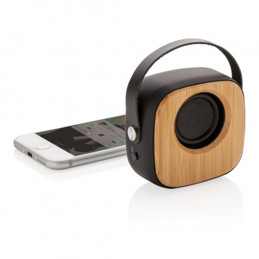 Logotrade corporate gift image of: Bamboo 3W Wireless Fashion Speaker