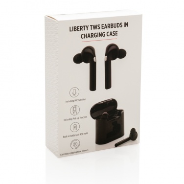Logotrade promotional giveaway picture of: Liberty wireless earbuds in charging case