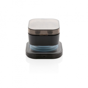 Logo trade promotional gift photo of: TWS earbuds in wireless charging case