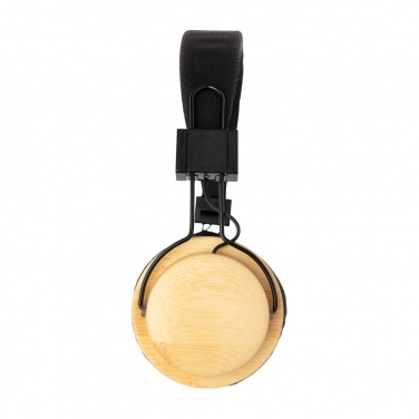 Logo trade promotional products image of: Bamboo wireless headphone