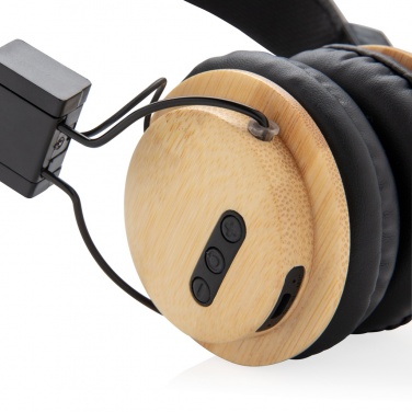 Logotrade promotional products photo of: Bamboo wireless headphone