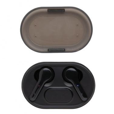 Logotrade promotional merchandise image of: Light up logo TWS earbuds in charging case
