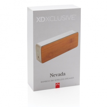 Logo trade promotional product photo of: Nevada Bamboo 3W wireless speaker