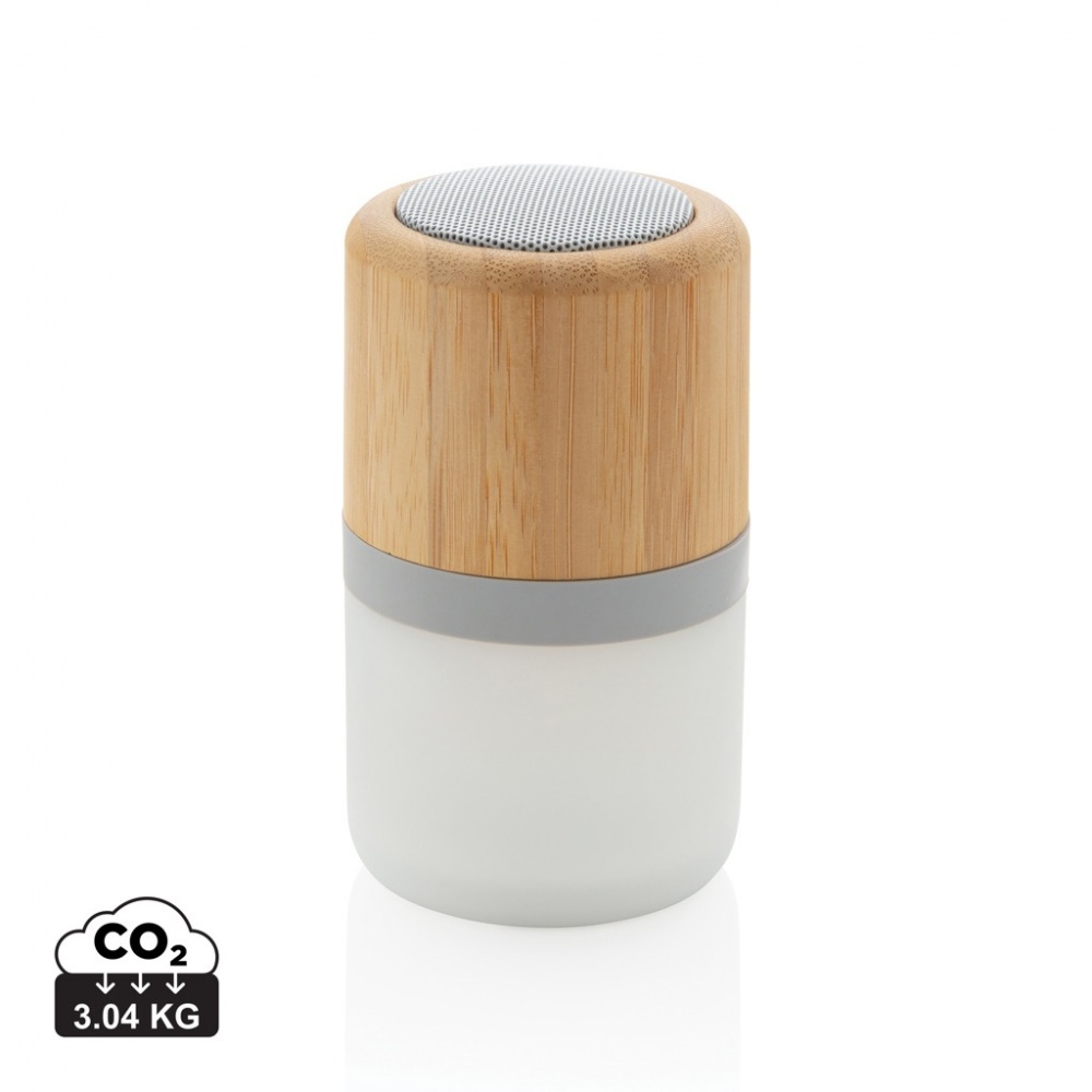 Logotrade promotional product picture of: Bamboo colour changing 3W speaker light