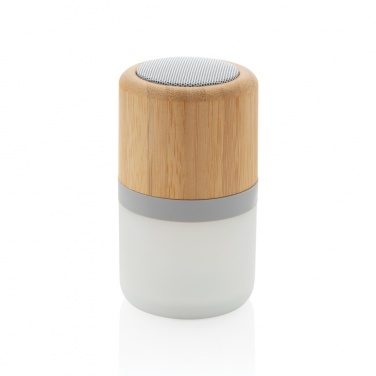Logo trade promotional items image of: Bamboo colour changing 3W speaker light