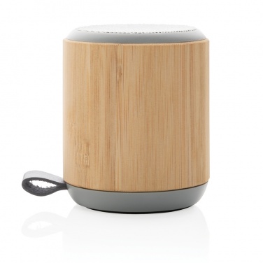 Logotrade business gift image of: Bamboo and fabric 3W wireless speaker