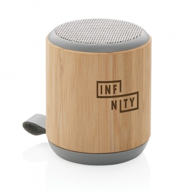 Logotrade advertising products photo of: Bamboo and fabric 3W wireless speaker