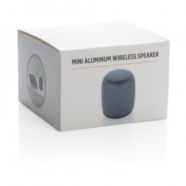 Logo trade promotional items image of: Mini aluminium wireless speaker