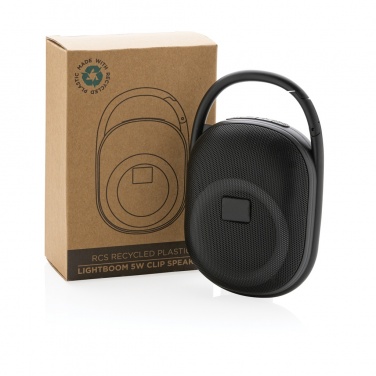 Logotrade promotional giveaway image of: RCS recycled plastic Lightboom 5W Clip speaker