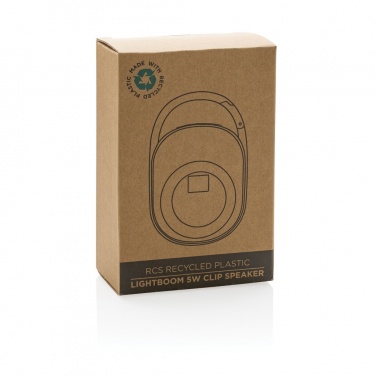 Logotrade promotional gift picture of: RCS recycled plastic Lightboom 5W Clip speaker