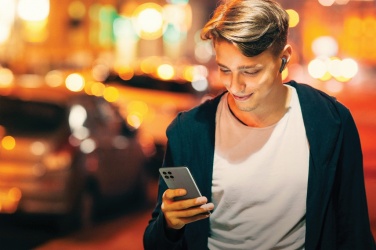 Logotrade promotional gift image of: Motorola IPX5 TWS MOTO buds 85