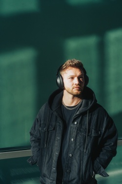 Logo trade promotional giveaway photo of: Urban Vitamin Cupertino RCS rplastic ANC headphone