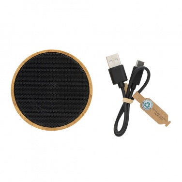 Logotrade advertising products photo of: RCS recycled plastic and bamboo 3W wireless speaker