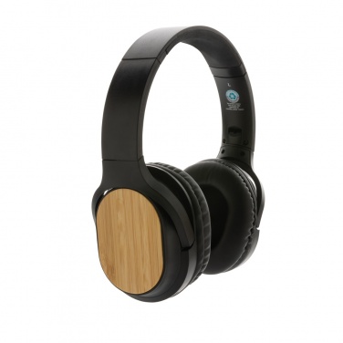 Logo trade promotional giveaways image of: RCS and bamboo Elite Foldable wireless headphone