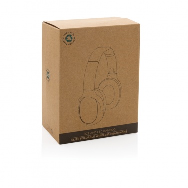 Logotrade promotional merchandise photo of: RCS and bamboo Elite Foldable wireless headphone