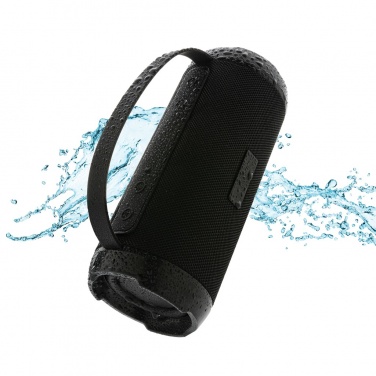 Logo trade promotional merchandise picture of: RCS recycled plastic Soundboom waterproof 6W speaker