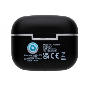 Logotrade promotional merchandise photo of: RCS recycled plastic Swiss Peak TWS earbuds 2.0