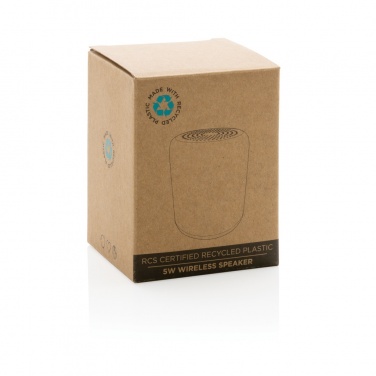 Logotrade promotional gift image of: RCS certified recycled plastic 5W Wireless speaker