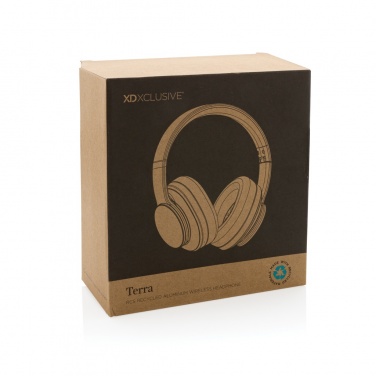 Logotrade promotional product image of: Terra RCS recycled aluminium wireless headphone
