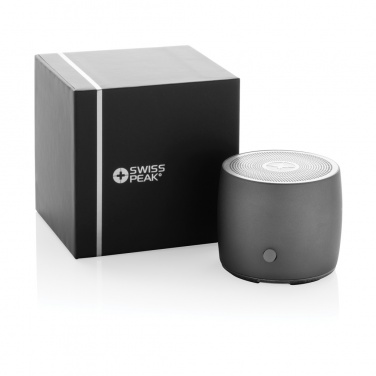 Logotrade promotional giveaway image of: Swiss Peak RCS recycled aluminum 3W bass speaker