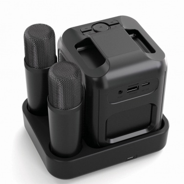 Logotrade advertising products photo of: Singvibe RCS recycled plastic karaoke set with double mic