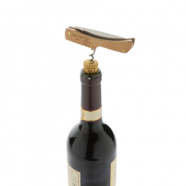 Logo trade promotional merchandise photo of: Wooden knife with bottle opener