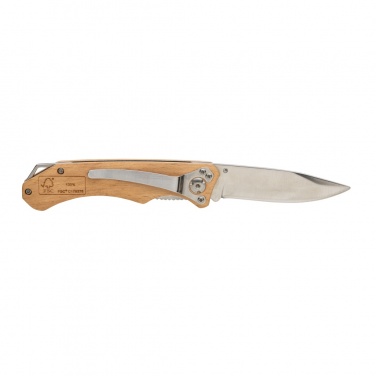 Logo trade promotional merchandise photo of: Wooden outdoor knife