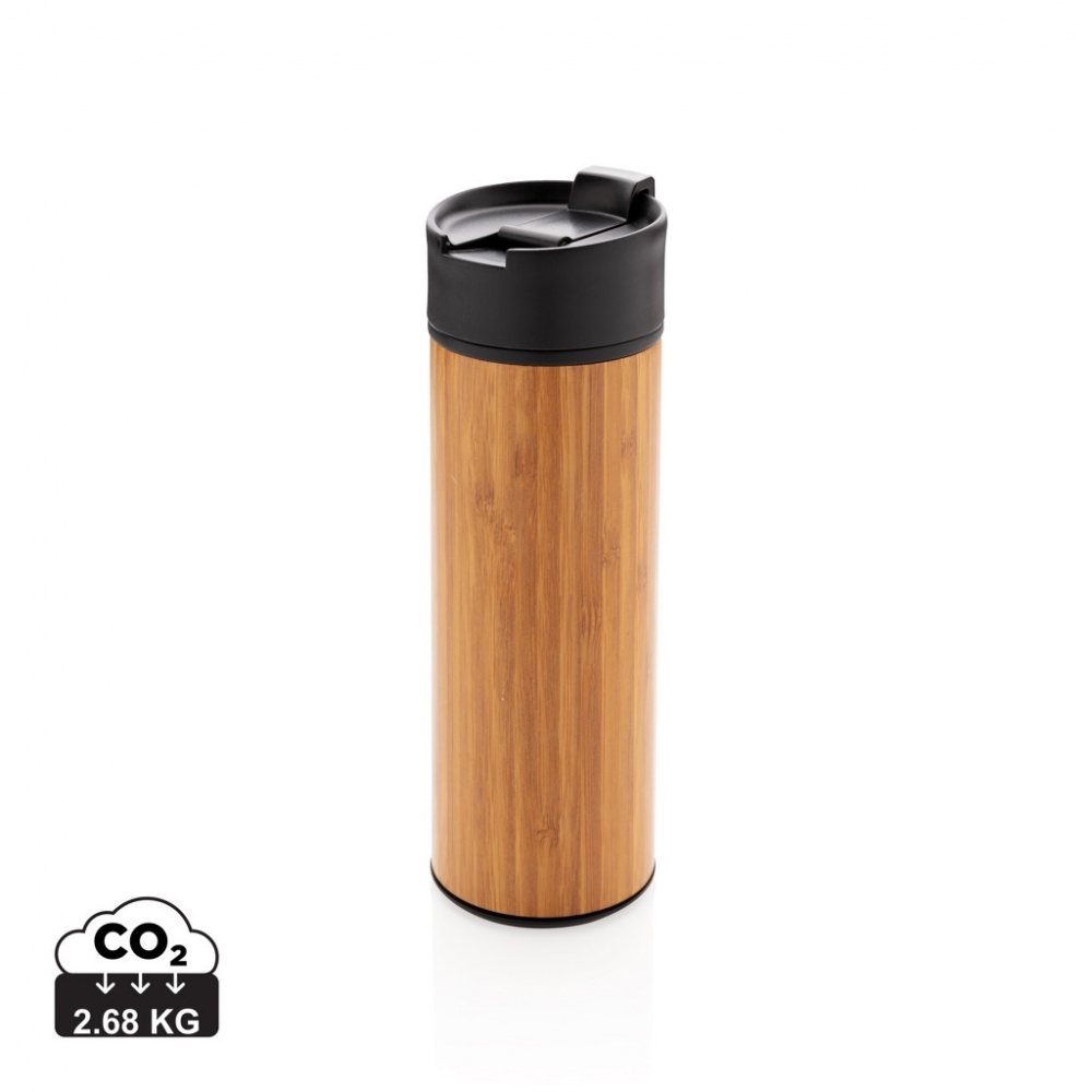 Logotrade promotional product image of: Bogota vacuum bamboo coffee mug