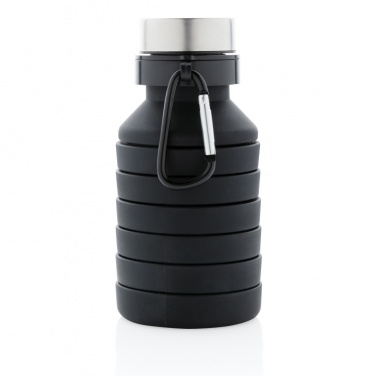 Logotrade promotional merchandise image of: Leakproof collapsible silicone bottle with lid