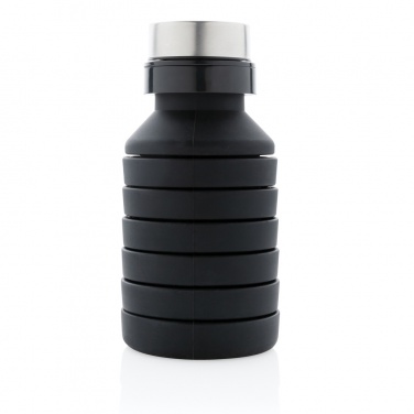 Logotrade promotional item picture of: Leakproof collapsible silicone bottle with lid