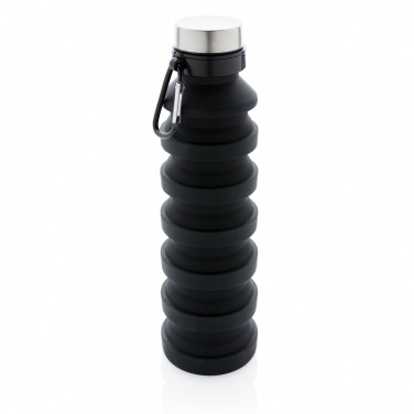 Logotrade promotional gift picture of: Leakproof collapsible silicone bottle with lid