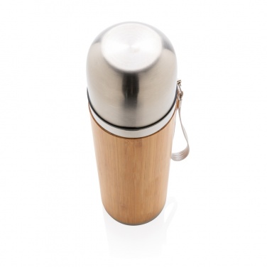 Logo trade advertising products picture of: Bamboo vacuum travel flask