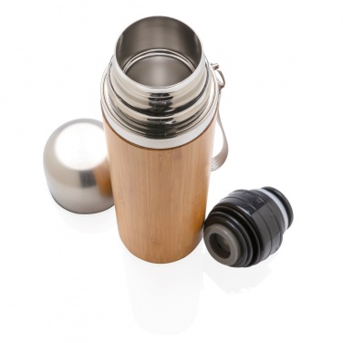Logo trade promotional gift photo of: Bamboo vacuum travel flask