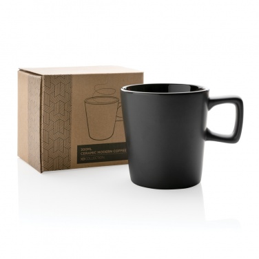 Logo trade corporate gifts image of: Ceramic modern coffee mug 300ml