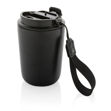 Logotrade business gift image of: Cuppa RCS re-steel vacuum tumbler with lanyard