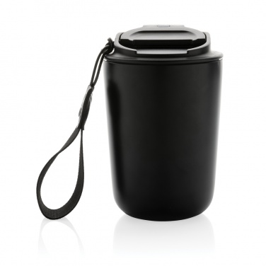 Logo trade promotional giveaways image of: Cuppa RCS re-steel vacuum tumbler with lanyard