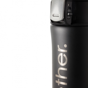 Logo trade promotional merchandise image of: RCS Recycled stainless steel easy lock vacuum mug