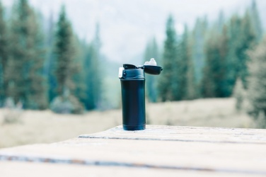 Logo trade promotional giveaways picture of: RCS Recycled stainless steel easy lock vacuum mug