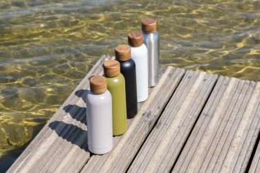 Logotrade promotional gifts photo of: Wood RCS certified recycled stainless steel vacuum bottle