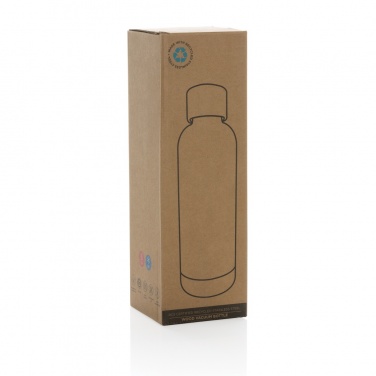 Logotrade promotional giveaway picture of: Wood RCS certified recycled stainless steel vacuum bottle