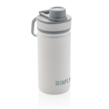 Logo trade promotional merchandise image of: Vacuum stainless steel bottle with sports lid 550ml