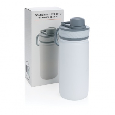 Logotrade promotional merchandise picture of: Vacuum stainless steel bottle with sports lid 550ml