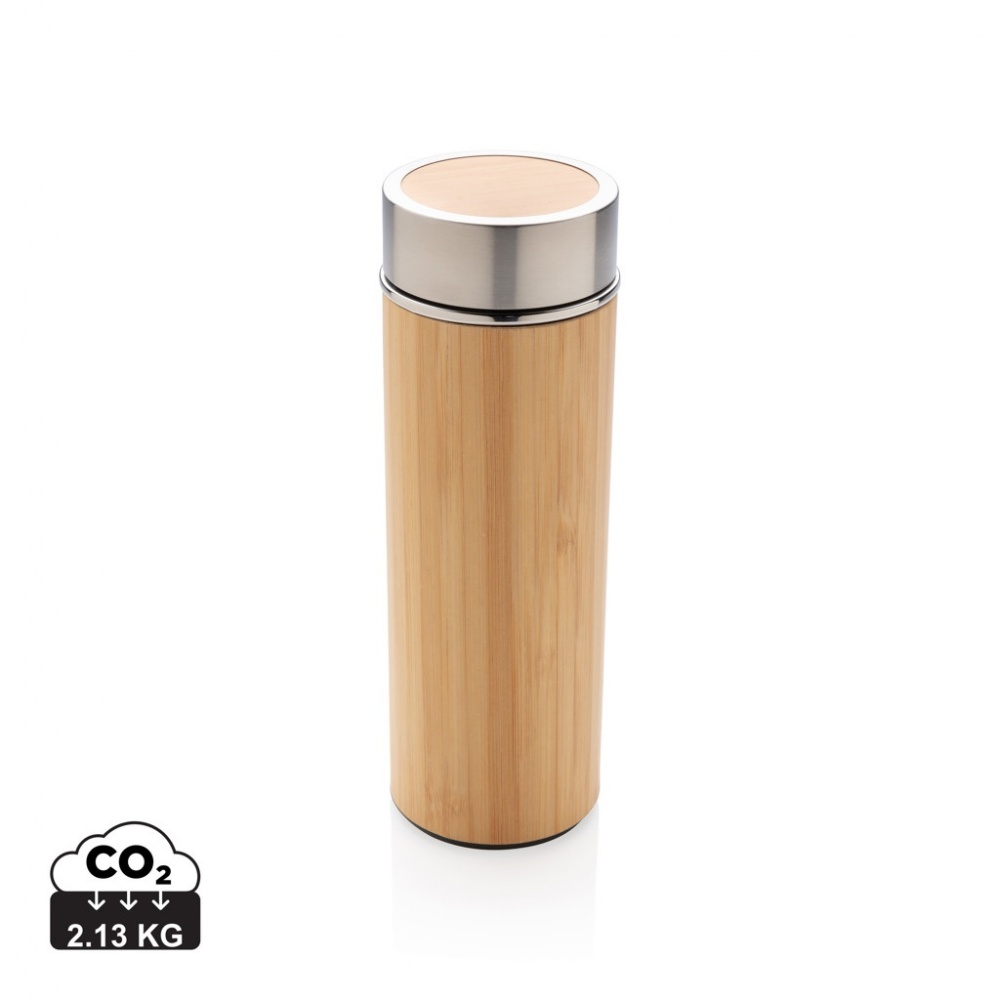 Logotrade promotional item picture of: Leak proof bamboo vacuum bottle