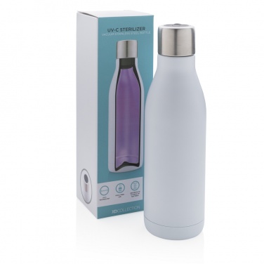 Logotrade promotional merchandise picture of: UV-C steriliser vacuum stainless steel bottle
