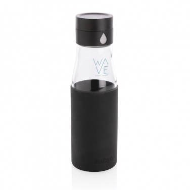 Logo trade promotional giveaways picture of: Ukiyo glass hydration tracking bottle with sleeve