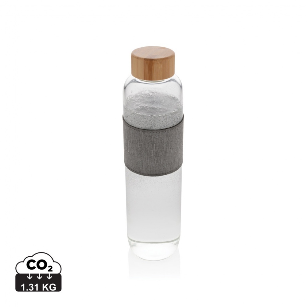 Logo trade corporate gift photo of: Impact borosilicate glass bottle with bamboo lid