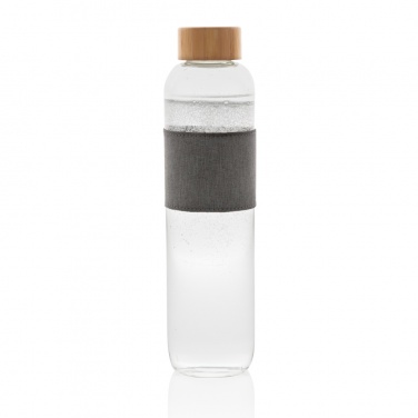 Logotrade promotional item picture of: Impact borosilicate glass bottle with bamboo lid