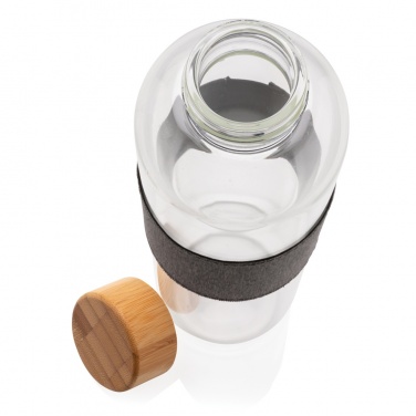 Logo trade promotional gift photo of: Impact borosilicate glass bottle with bamboo lid