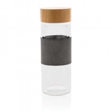 Logo trade promotional items image of: Impact double wall borosilicate glass bottle
